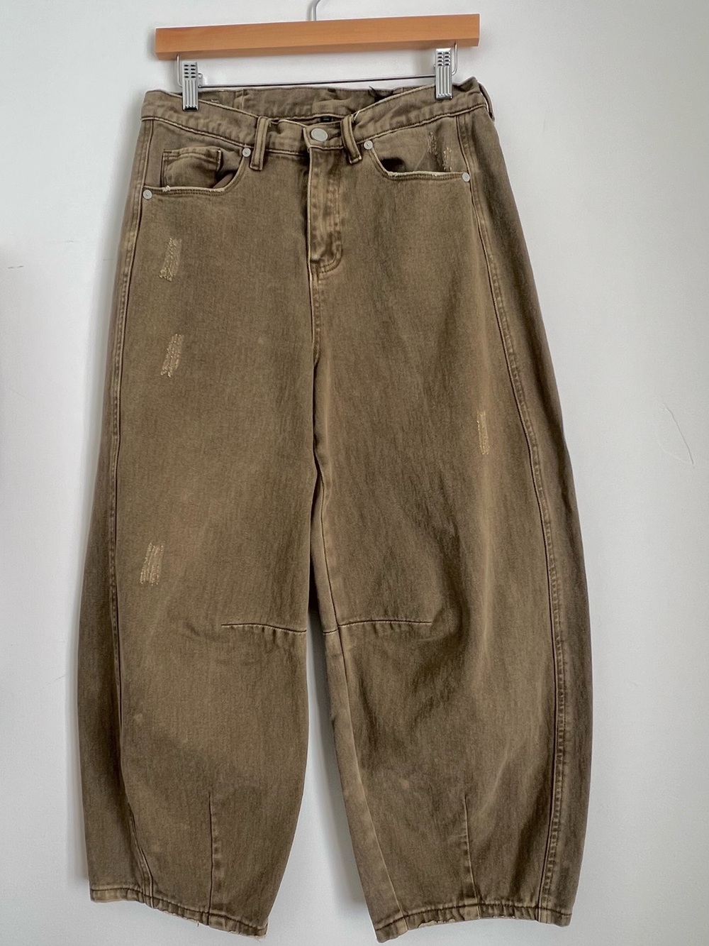 Blank NYC Tan Wide Leg Denim Jeans